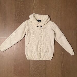 Jamie & Jack Boys Ivory Cable knit Sweater | Holiday/Christmas/Winter Sweater